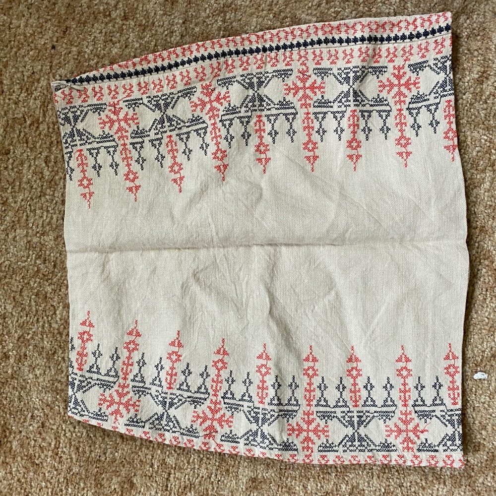 Canvas mini skirt